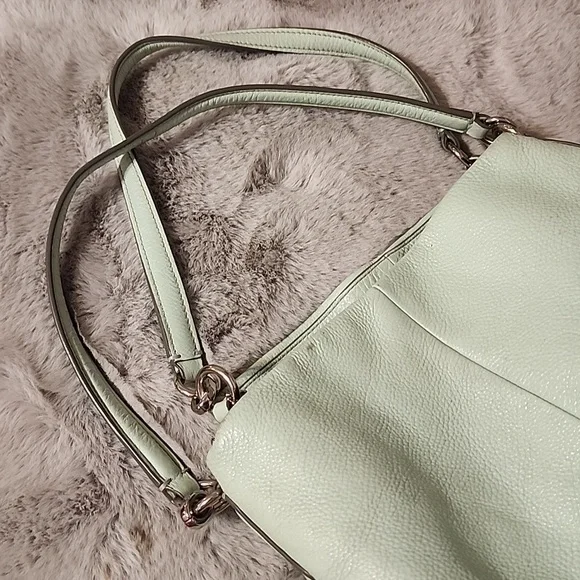 Mint Green Leather Coach MADISON - Picture 6 of 13